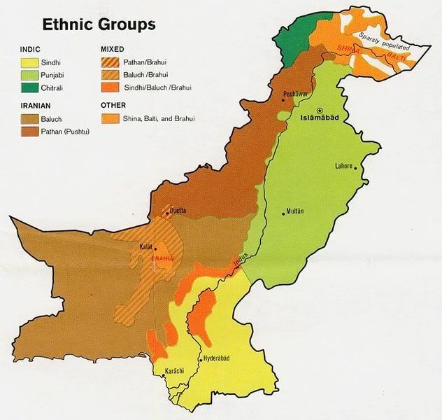 Pakistan - struktura etniczna