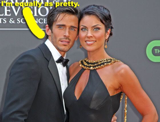 The pretty man with Nadia Bjorl...