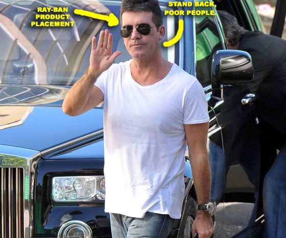 as Simon Cowell arrived at