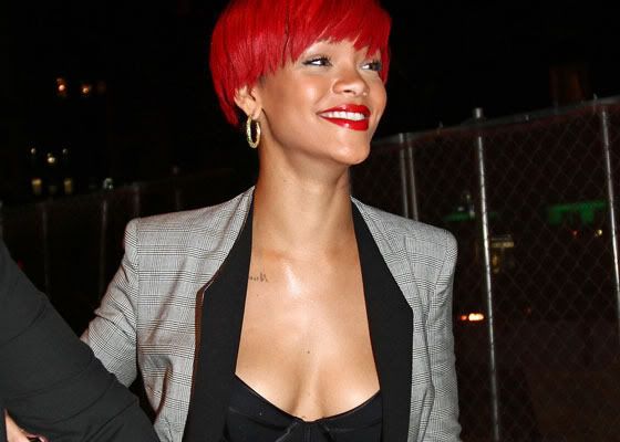 Bright Red Hair Rihanna. extremely right red hair.
