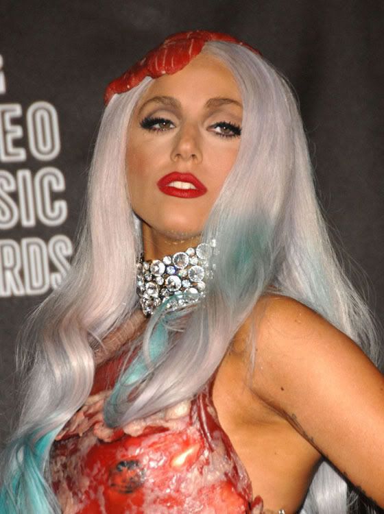 Lady Gaga Meat Dress Vogue. Lady GaGa Rocked A Raw Meat