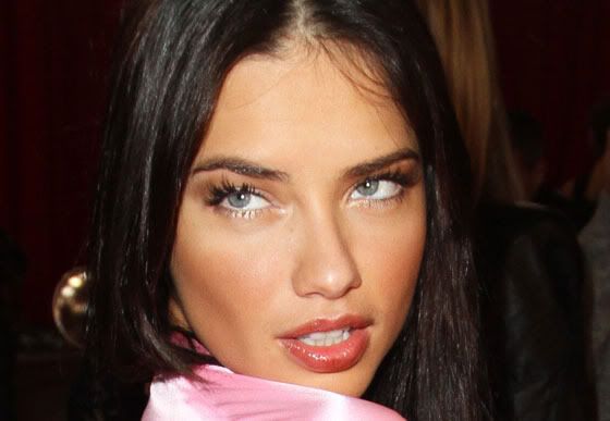 These were snapped earlier today as Adriana Lima was getting her hair and 