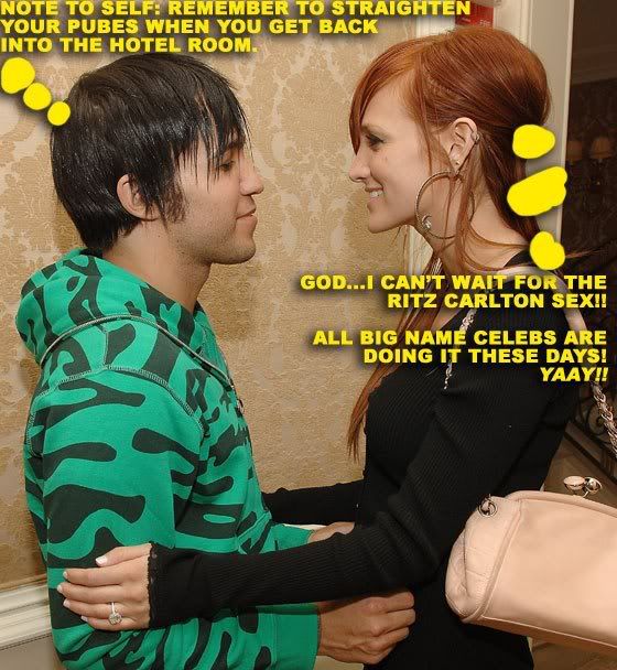 Normally when celebs stay @ the Ritz, there's a crazy amount of sex involved ... Normally when celebs stay @ the Ritz, there's a crazy amount of sex involved ...