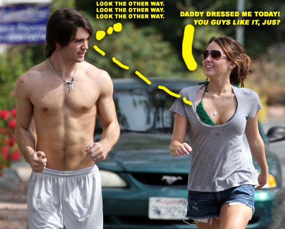 Miley Cyrus Went For A Run With Boyfriend Justin Gaston