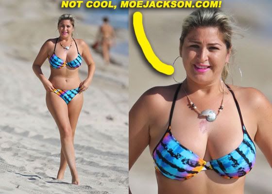 Voluptuous reality TV actress Josie Goldberg was spotted rocking a blue