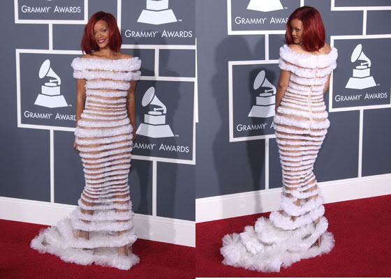 rihanna 2011 grammy outfit. Rihanna picked up an early