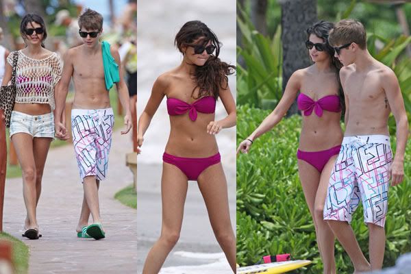 Justin Bieber girlfriend Selena Gomez continued their Hawaiian vacation 