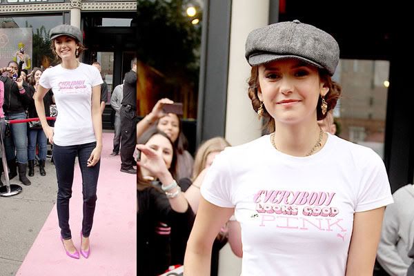 Yesterday Nina Dobrev hosts'Puma Help NYC Make Pink Its Project This
