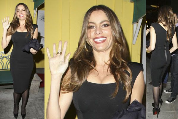 Colombian hottie Sofia Vergara was all glammedup as she dined with friends
