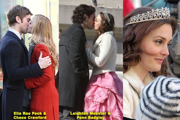  Ella Rae Peck Penn Badgley scoring one on costar Leighton Meester