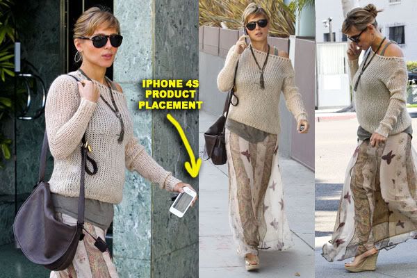 Yesterday Pregnant actress Elsa Pataky was seen heading out of Urth Caffe