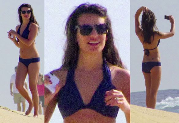 These latest photos come from over the weekend as Lea Michele enjoys a 
