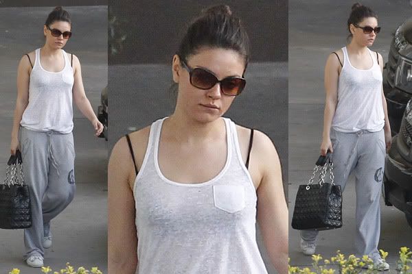 Mila Kunis was spotted leaving the gym yesterday afternoon in West Hollywood