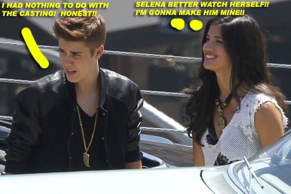 Justin Bieber Films Boyfriend Music Video w a Selena Gomez Lookalike