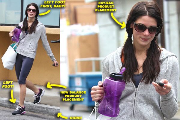 Ashley Greene gracefully walked back to her car following her daily workout