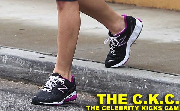 LA Curb Watch Ashley Greene Steps Down Curb In Her New Balance Kicks