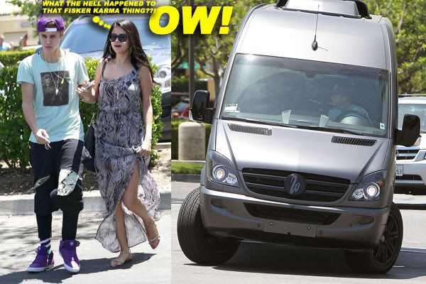 Justin Bieber Cruises With Selena Gomez In His Custom MercedesBenz Van