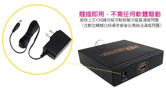 SPARTA 專業級HDMI轉AV (支援NTSC/PAL) 色差轉換器
02