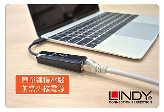 LINDY 林帝 USB3.1 Type-C to 有線千兆網路轉接器 (43164)
 04