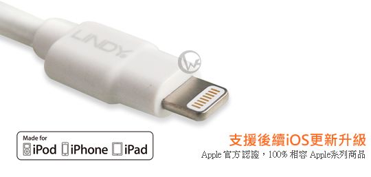 LINDY 林帝 Apple認證 Lightning (8pin) USB傳輸線 3m (31353) 02