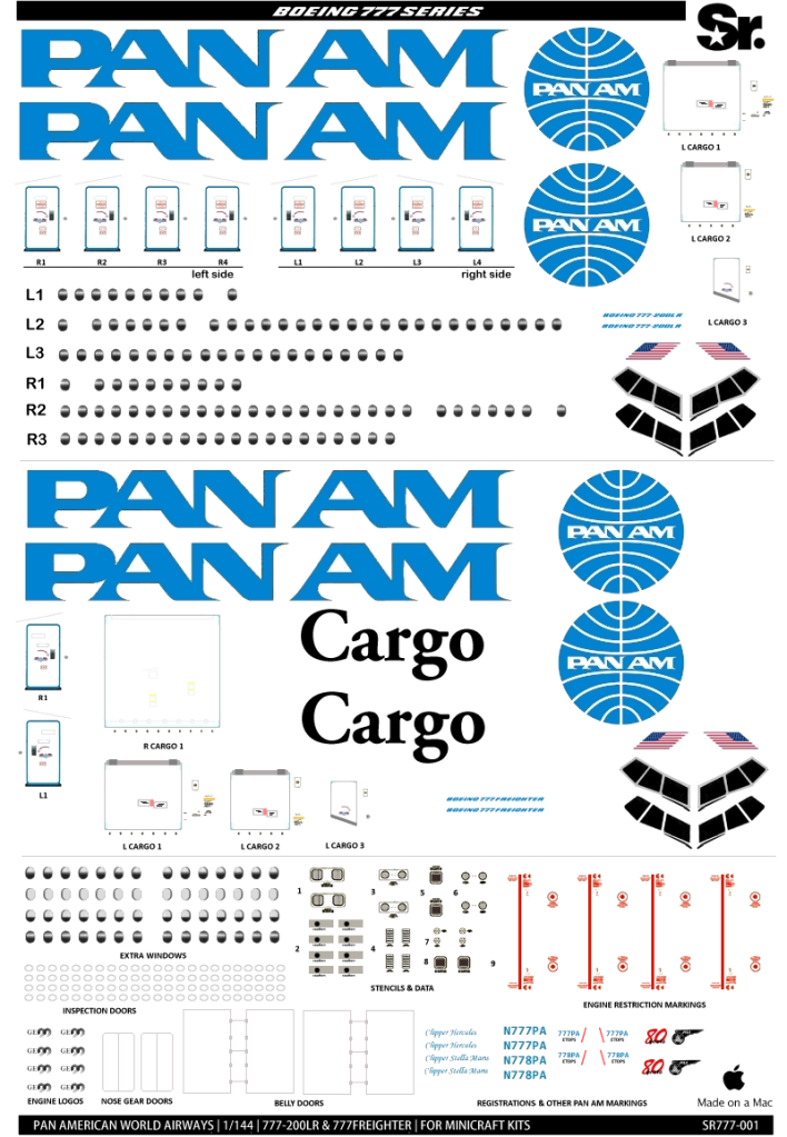 777 Pan Am - Decal 