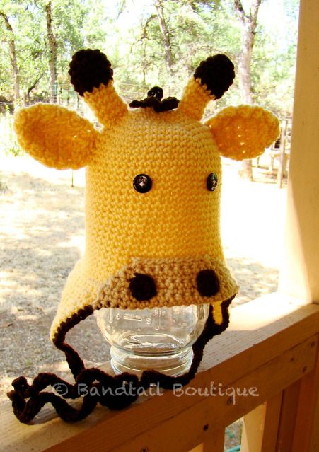 Crocheted Giraffe Hat Crocheted Giraffe Hat