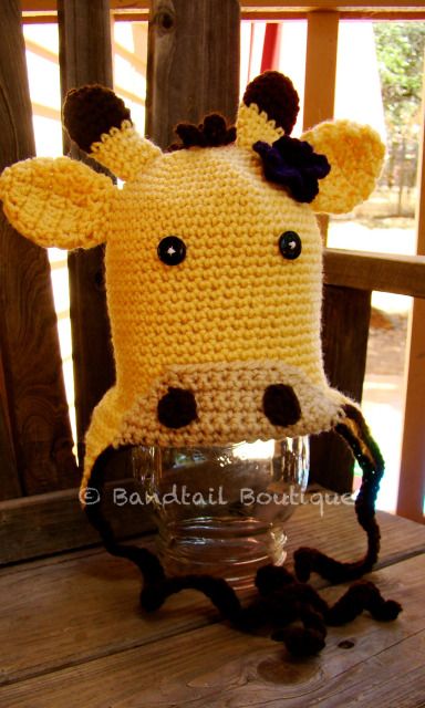 Crocheted Giraffe Hat Crocheted Giraffe Hat