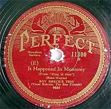 Roy Smeck on Perfect it happened in monterey 78rpm