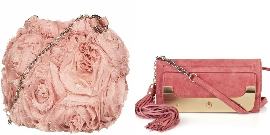 pink suede clutch. Bag/DVF suede clutch