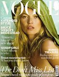 Kate Moss cover girl of Vogue Magazine UK