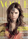 Posh in Indian Bridal Sari for Vogue Magazine