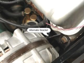 R Series alternator bracket
