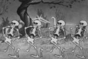Una scena del corto 'The Skeleton Dance'