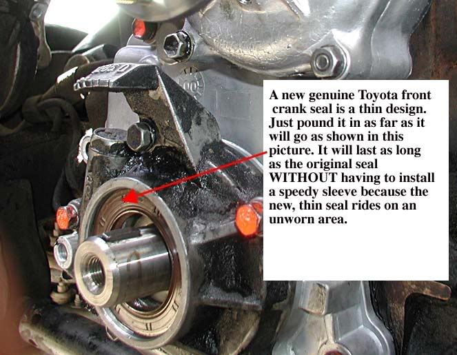 toyota 22re rear main seal how to #2