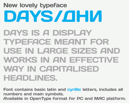 days typeface,free font,font,font preview