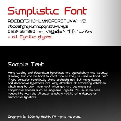 simplistic font preview,free font
