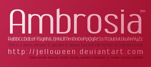 ambrosia font preview,free font