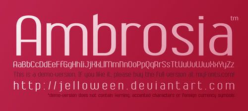 ambrosia font preview,free font