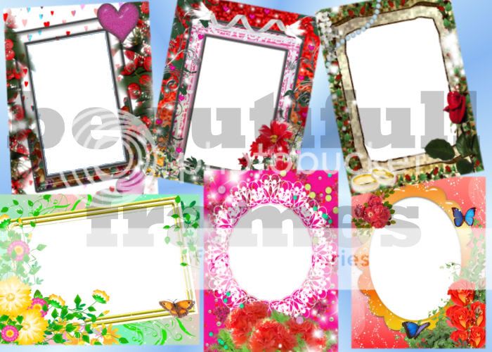 DIGITAL BACKGROUNDS / PHOTO FLORAL FRAMES / TEMPLATES , bff ,love 