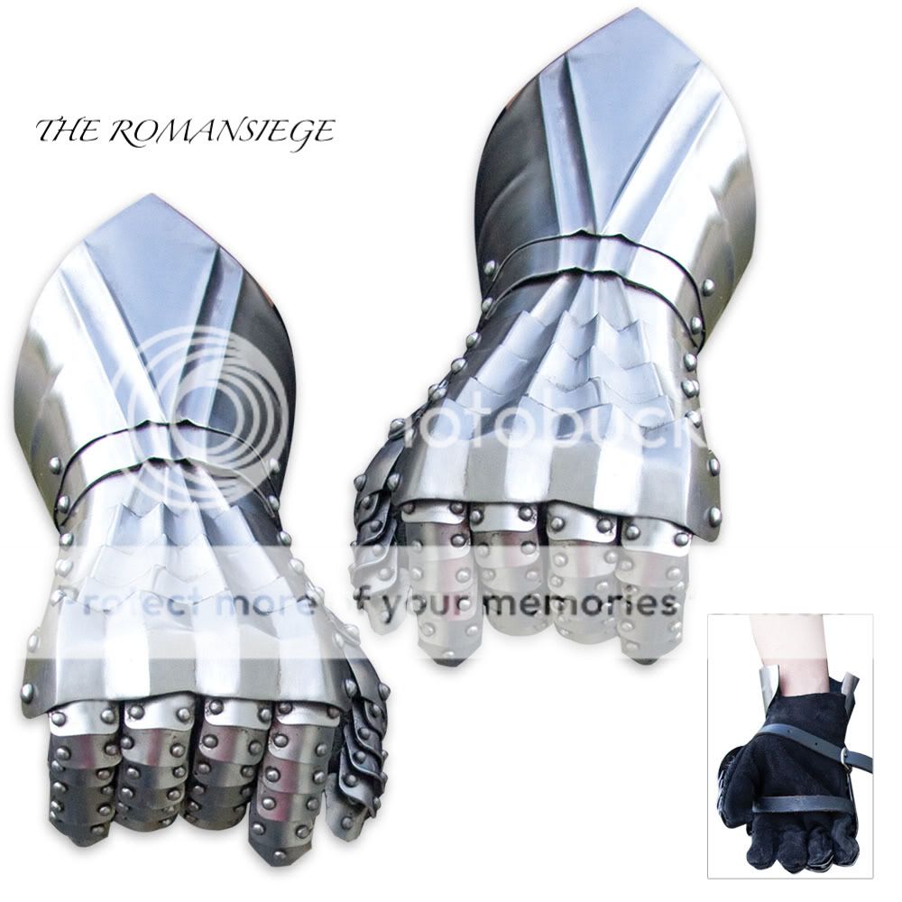 knights armor gauntlets