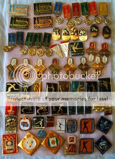 COLLECTION OF 500 MOSCOW 1980 OLYMPIC GAMES PINS set  