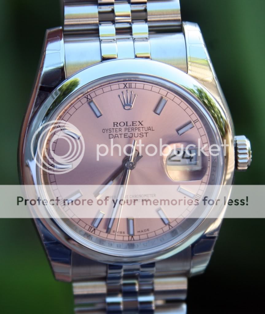 ROLEX STEEL MENS DATEJUST WATCH WARRANTY BOX & PAPERS PINK DIAL 2012 