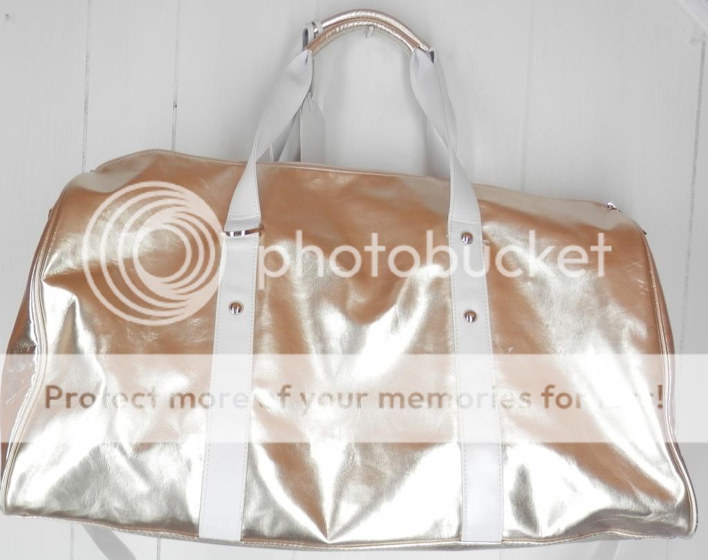 versace parfums large gold tote weekend bag